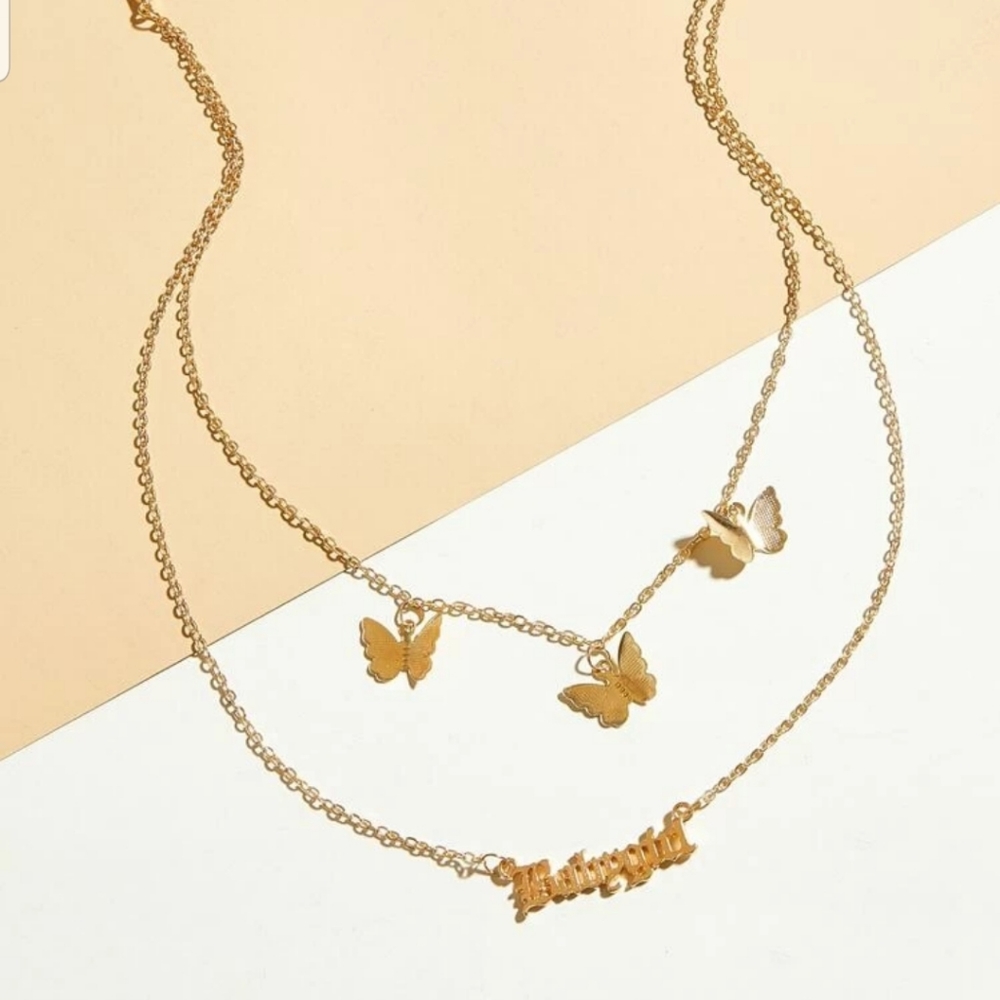 *Babygirl* Butterfly Necklace - Picture 3 of 3